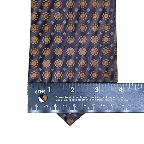 Vintage Brooks Brothers Purple Silk Floral Patterned Tie Business Accessory - Picture 7 of 7